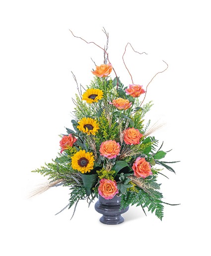 Sunset Solstice Urn Sympathy Arrangement