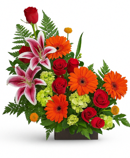 “Sunset Splendor Arrangement” Mix Flowers