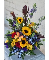 Sunset sunflower  Fresh with colorful sunflowers ? 