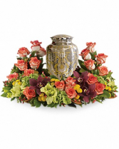 Sunset Urn Wreath Cremation Arrangement