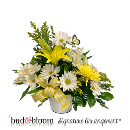*SOLD OUT* Sunshine and Butterflies Bud & Bloom Signature Arrangement