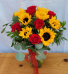 Sunshine and Roses Vase Arrangement