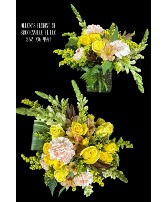 Sunshine & Blush Garden Fresh cut flowers in a vase