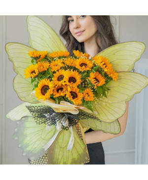 Sunshine  Butterfly Bouquet