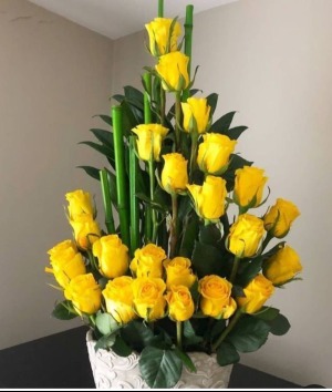 Sunshine Floral Arrangement 24 Yellow Roses