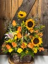 Sunshine Harvest Basket Flower Arrangement