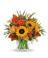 Sunshine Harvest Fall Vase arrangement