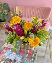 Sunshine in my Pocket  Basket Arrangement