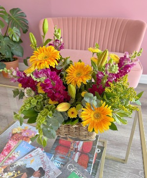 Sunshine in my Pocket  Basket Arrangement