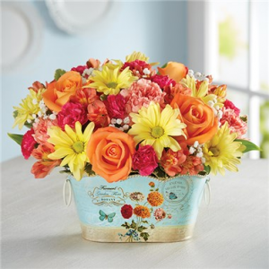 Sunshine Kisses In Victorian Style Tin in Gainesville, FL | PRANGE'S FLORIST Sunshine Kisses In Victorian Style Tin in Gainesville, FL | PRANGE'S FLORIST