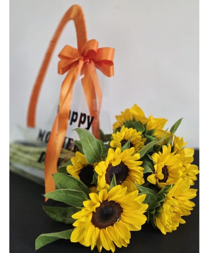 Sunshine of love Clear Wrapped Sunflowers
