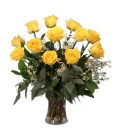 Sunshine Roses  Vase Arrangement