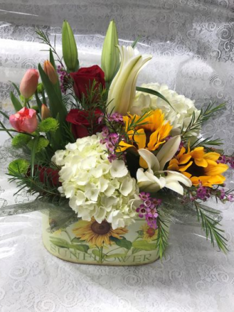 Sunshine Sunflower Tin Mothers Day