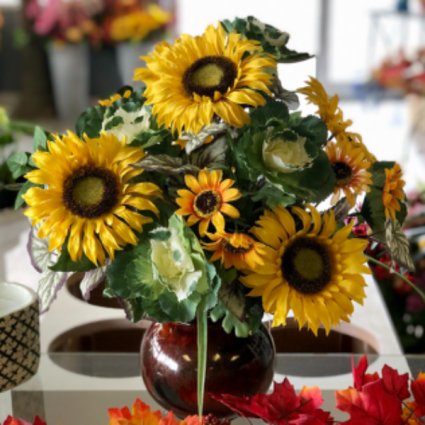 Sunshine & Sunflowers Silk Floral Arrangement