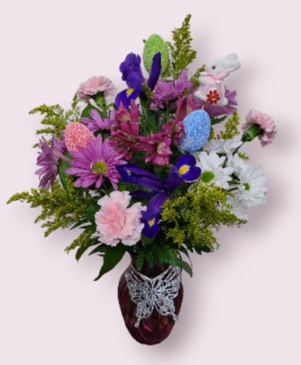 Super Easter Surprise  FHF-E211 Fresh Flower Vase Arrangement(Local Delivery Only)