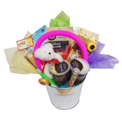Candies and Treats Kids Bucket Gift Basket
