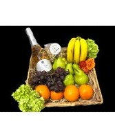 Supreme Fruit and Sparkling Rosé Basket Gift Package