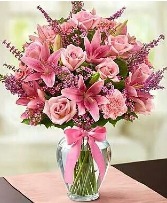 SUPREMELY PINK VASE ARRANGEMENT