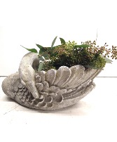 Swan Planter Concrete 