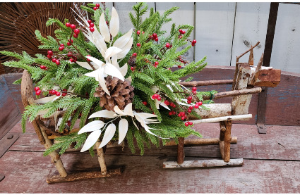 Swedish Christmas silk winter arrangement