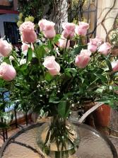 AFFECTIONATELY pink roses in a vase