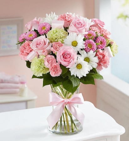 Sweet Baby Girl™ Arrangement 159224 Vase Arrangement