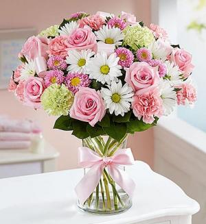 sweet baby girl bouquet 159224 