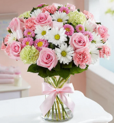 Sweet Baby Girl Mixed Floral Bouquet