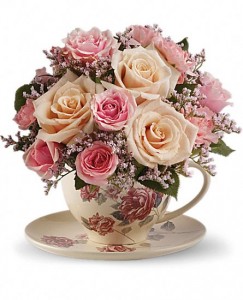 Sweet Cup of Tea Flowers Arrangement