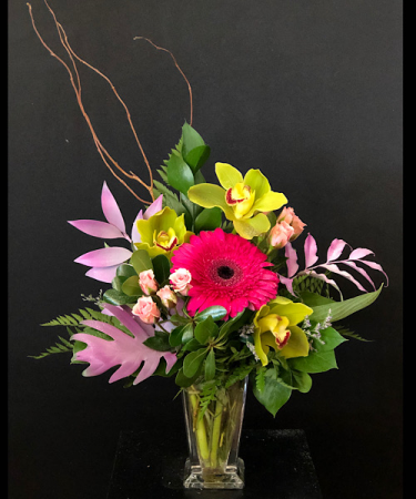 Sweet Delights  Pink/green bud vase