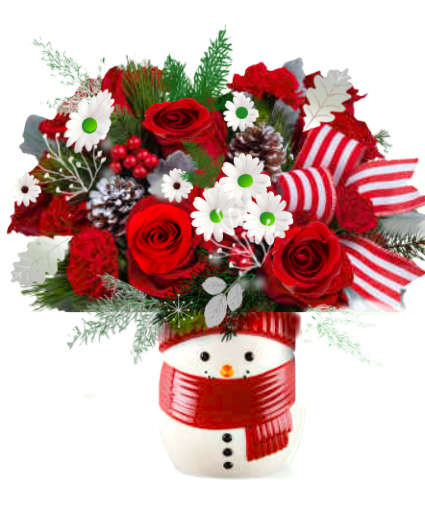 Sweet sweet frosty ceramic arrangement