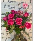 Sweet Heart Bouquet 6 Hot Pink Long Stem Roses