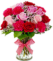 Sweet Heart  Bouquet Valentines Day Vase Arrangement