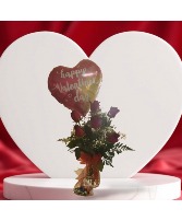 Sweet Heart Package Arrangement with gifts