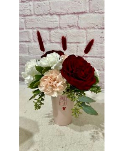 Sweet Heart Vase Arrangement
