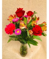 Sweet & Hot Fresh Rose Arrangement