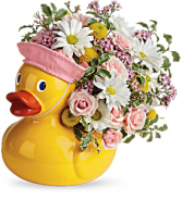 Sweet Little Ducky Pink Bouquet TNB11-1 Keepsake Arrangement