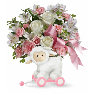 SWEET LITTLE LAMB - BABY PINK in Vancouver, BC | ARIA FLORIST SWEET LITTLE LAMB - BABY PINK in Vancouver, BC | ARIA FLORIST