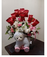 Sweet little lamb with chocolates or blue for boy 