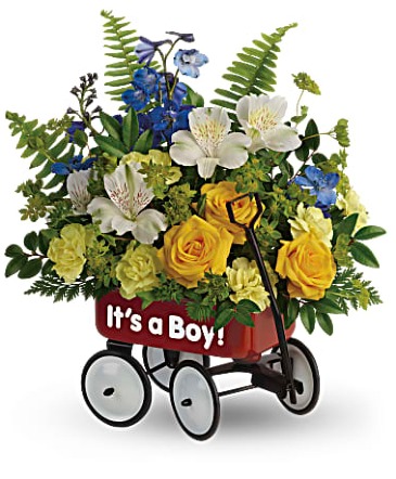 Sweet Little Wagon Bouquet in Fort Worth, TX | DARLA'S FLORIST