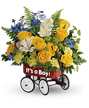 Sweet Little Wagon Bouquet assorted flowers