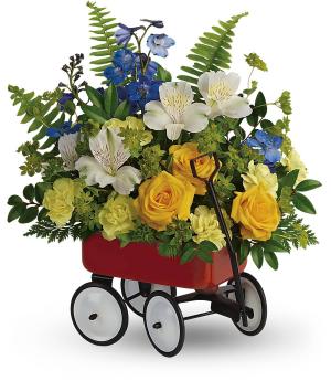 Sweet Little Wagon Bouquet - Boy Fresh Arrangement