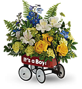 SWEET LITTLE WAGON BOUQUET NEW BABY
