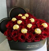 Sweet Love Box of Roses and chocolates