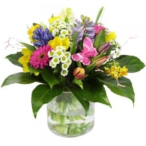 Sweet pea fresh arrangement