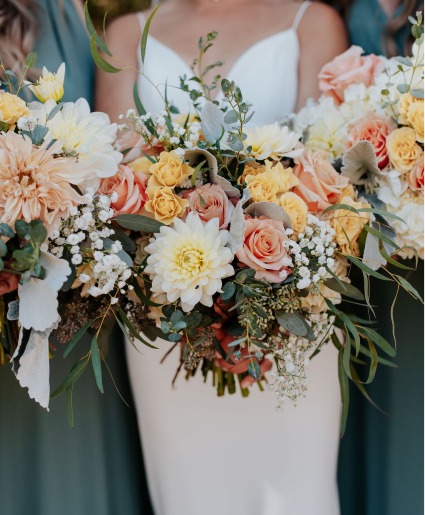 Sweet Peachy Handtied Bouquets 