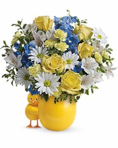  Sweet Peep Bouquet - Baby Blue Flower Arrangement