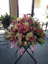 SWEET PINK CASKET  CASKET SPRAY