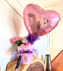SWEET PINK FLOWER BOX Valentine's Day Gift