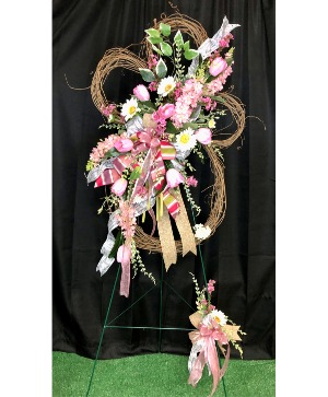 Sweet Remembrance Pink Silk Standing Spray